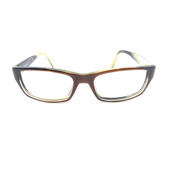 Prada VPR 06O EAP-1O1 Brown Rectangle Eyeglasses Frames 53-17 145 Italy Designer - Picture 6 of 12